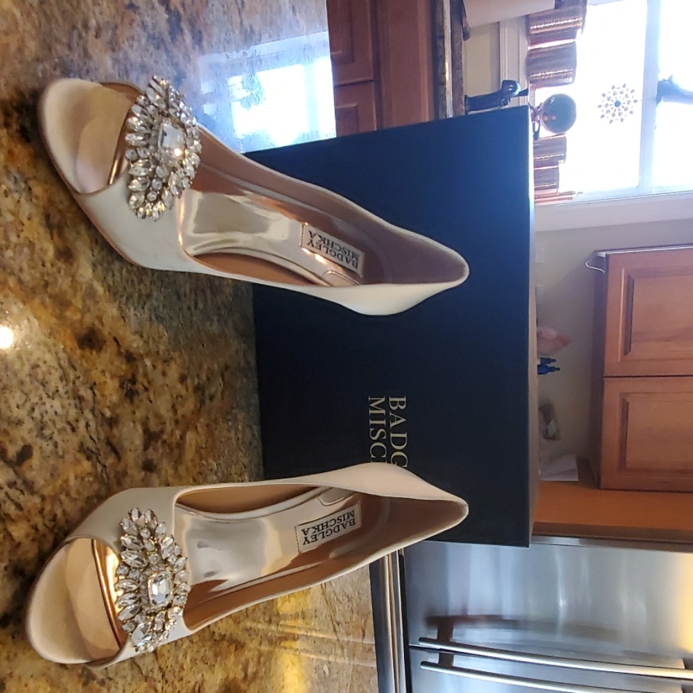 Badgley Mishka satin heels
